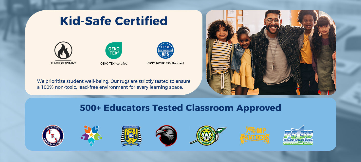 Colorful Puzzle Classroom Seating Rug classroom rug scene image 7