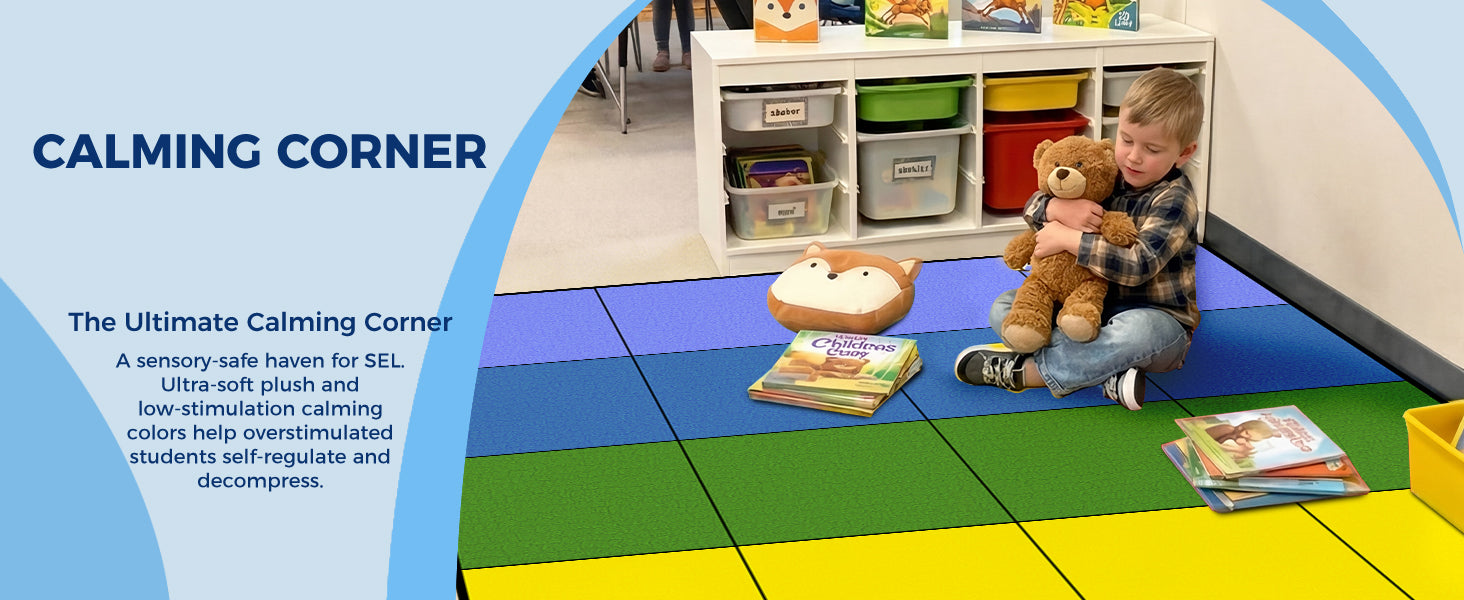 Rainbow Classroom Rug classroom rug scene image 9