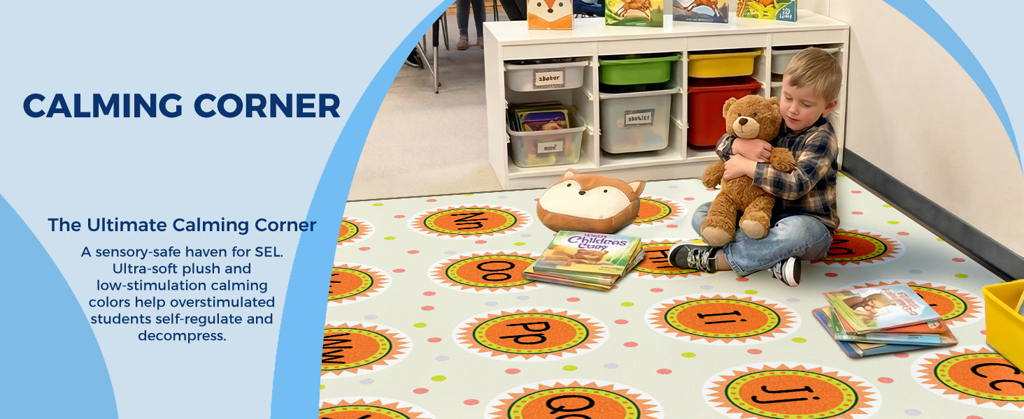 Sunshine Alphabet Classroom Rug classroom rug scene image 8