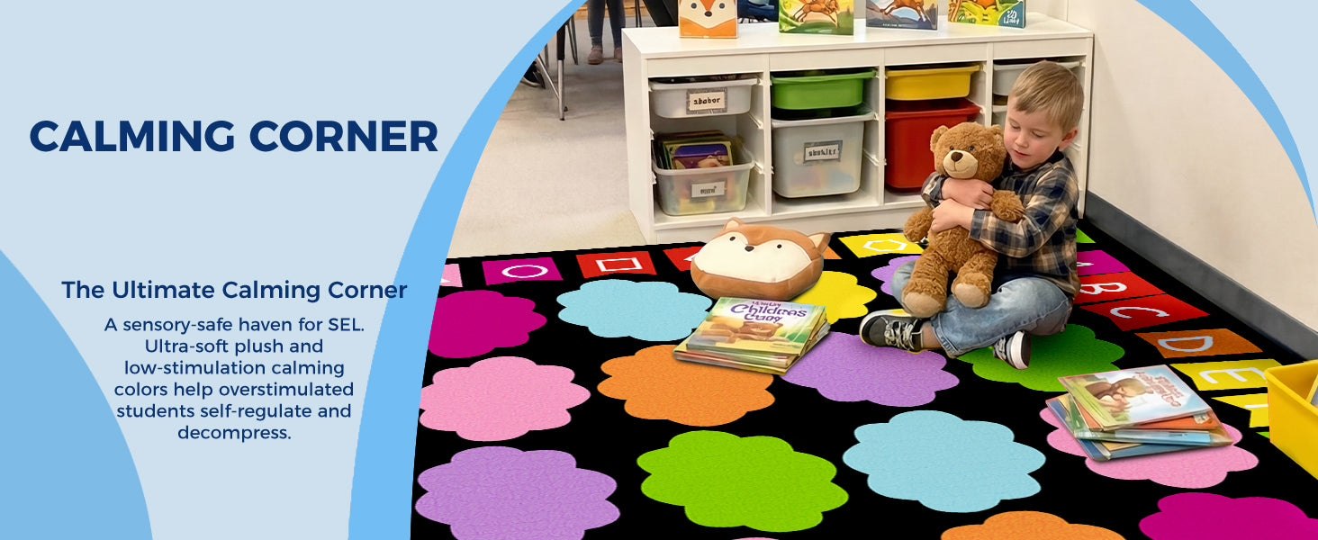 Cloud Alphabet Classroom Rug classroom rug scene image 9