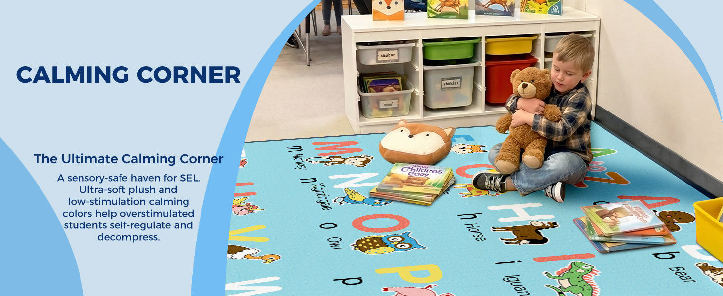 A to Z Animal Classroom Rug classroom rug scene image 8