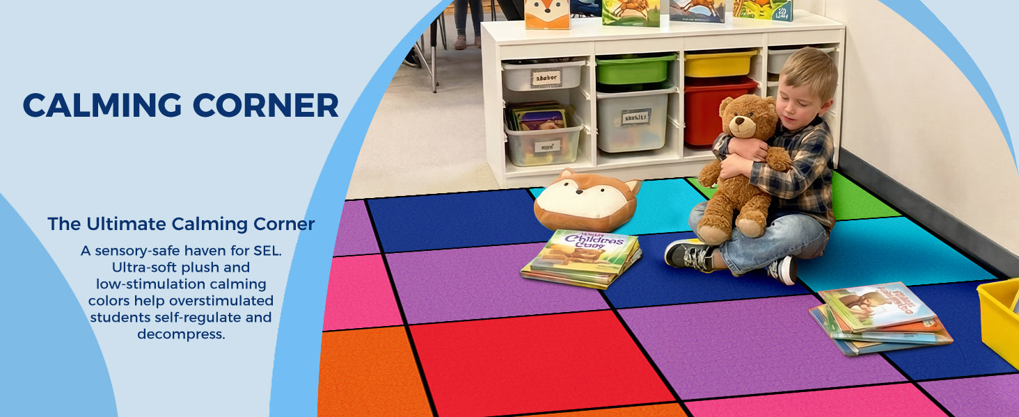 Color Block Classroom Rug classroom rug scene image 8