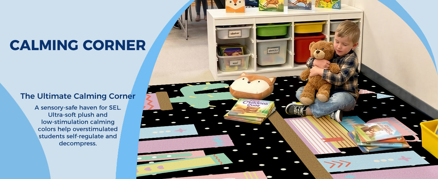 Reading Corner Classroom Rug classroom rug scene image 9