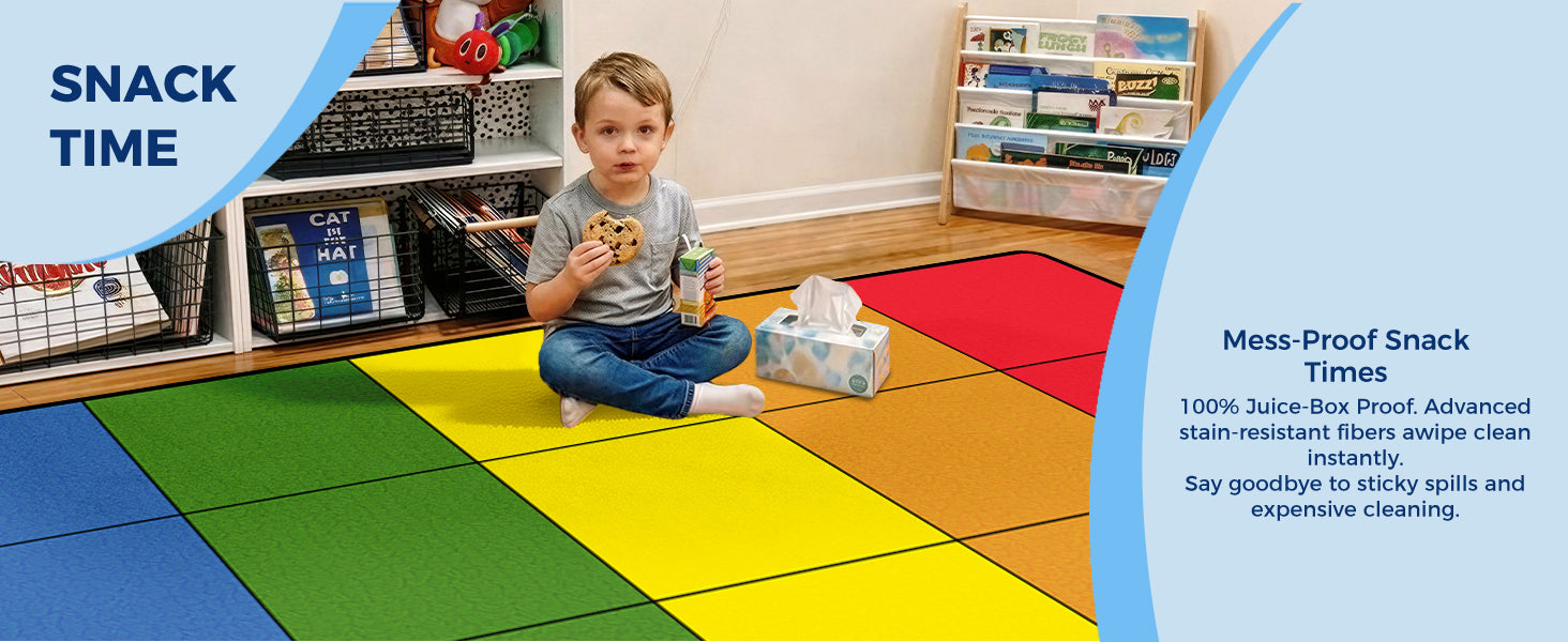 Rainbow Classroom Rug classroom rug scene image 10