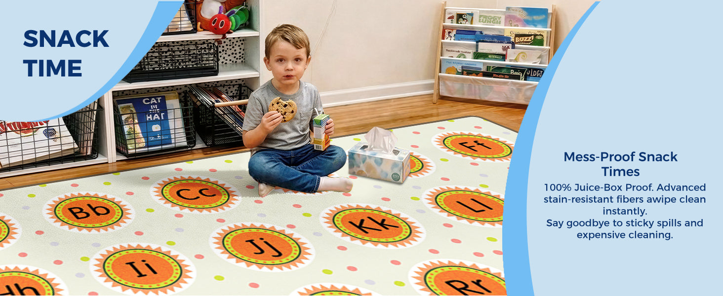 Sunshine Alphabet Classroom Rug classroom rug scene image 9