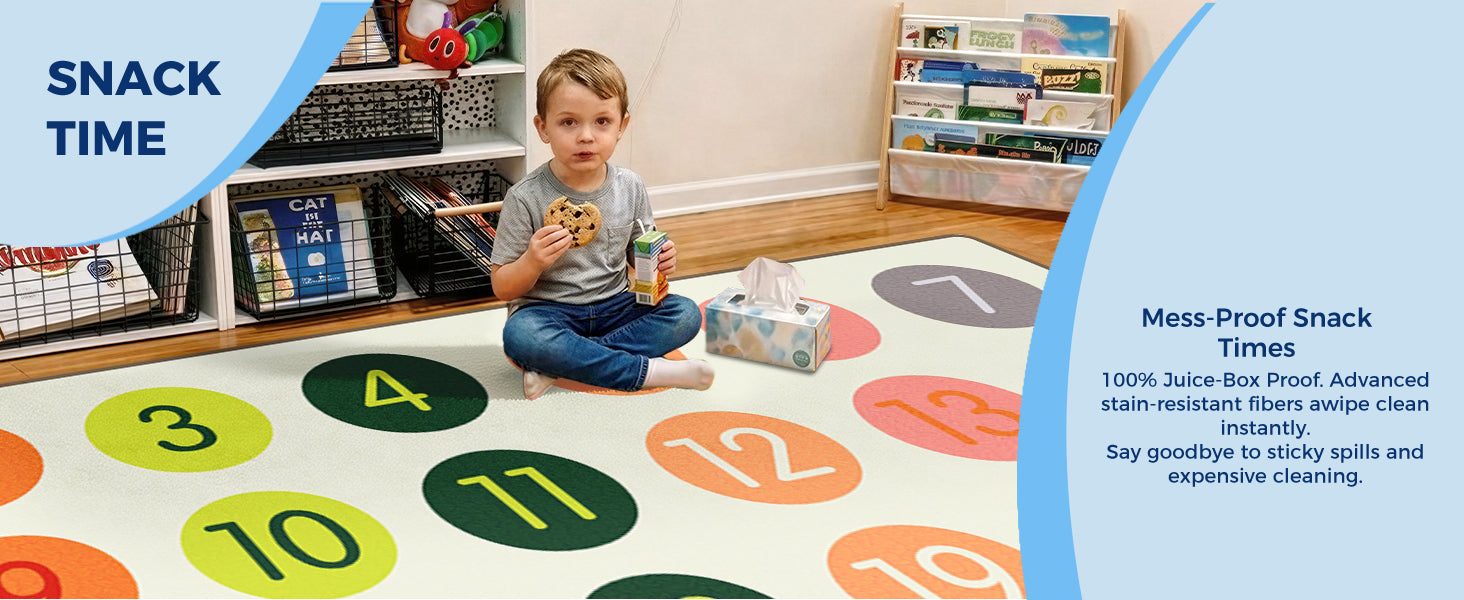 Pastel Number Classroom Rug classroom rug scene image 10