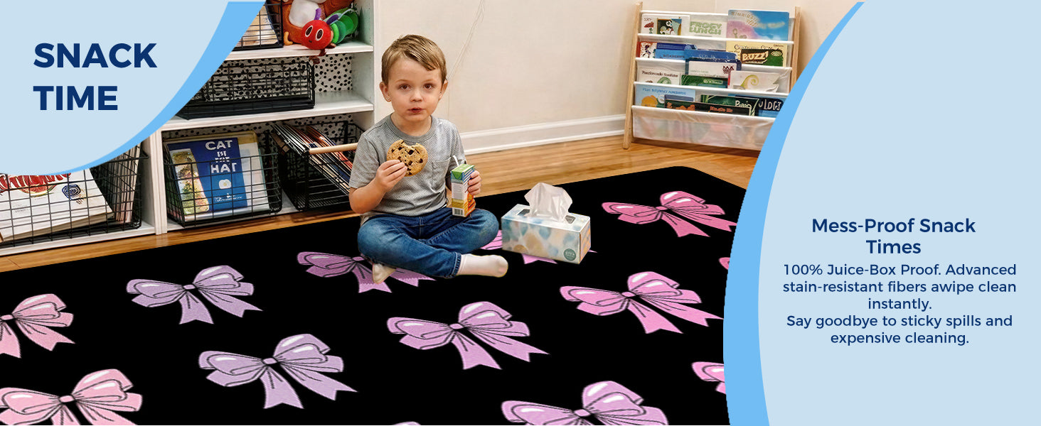 Pink Bow Classroom Rug classroom rug scene image 10