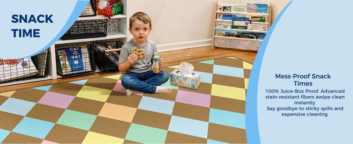 Pastel Argyle Classroom Rug classroom rug scene image 10