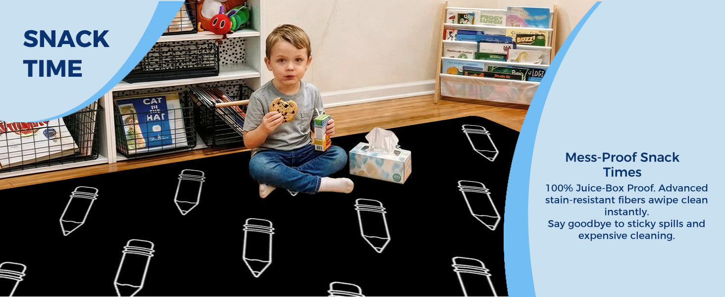 Black and White Pencil Classroom Rug classroom rug scene image 10
