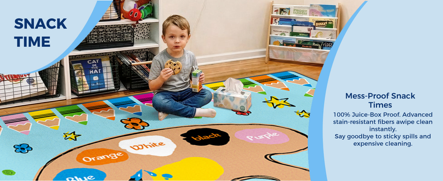 Colorful Crayons Classroom Rug classroom rug scene image 10