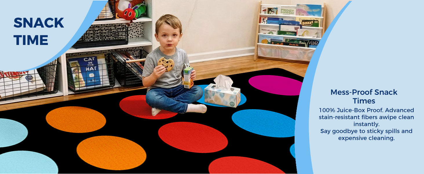 Multi-Color Circles Classroom Seating Rug classroom rug scene image 10
