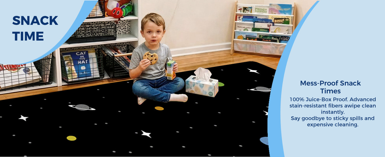 Black Space Classroom Rug classroom rug scene image 9