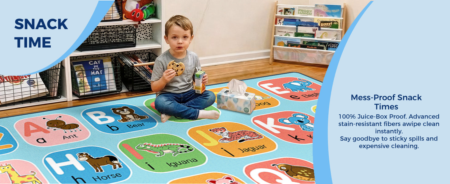 Color Block Animal Alphabet Classroom Rug classroom rug scene image 10