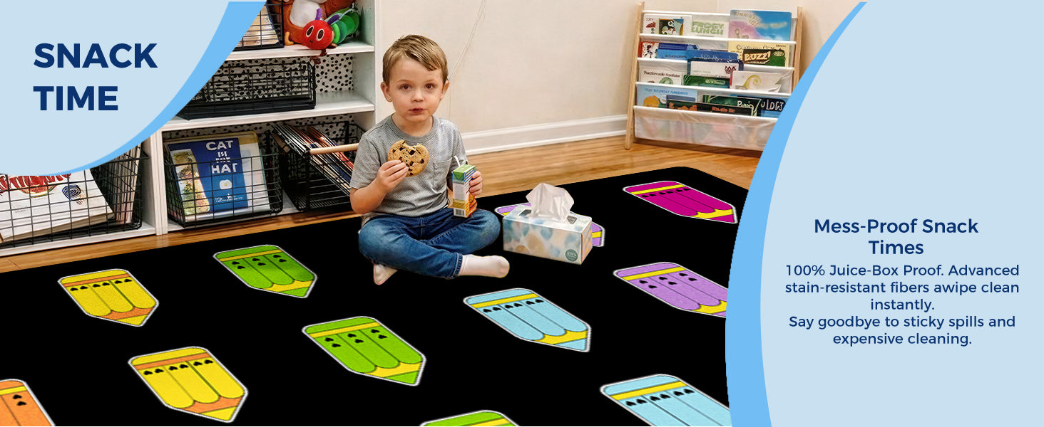 Vertical Pencil Classroom Rug classroom rug scene image 10