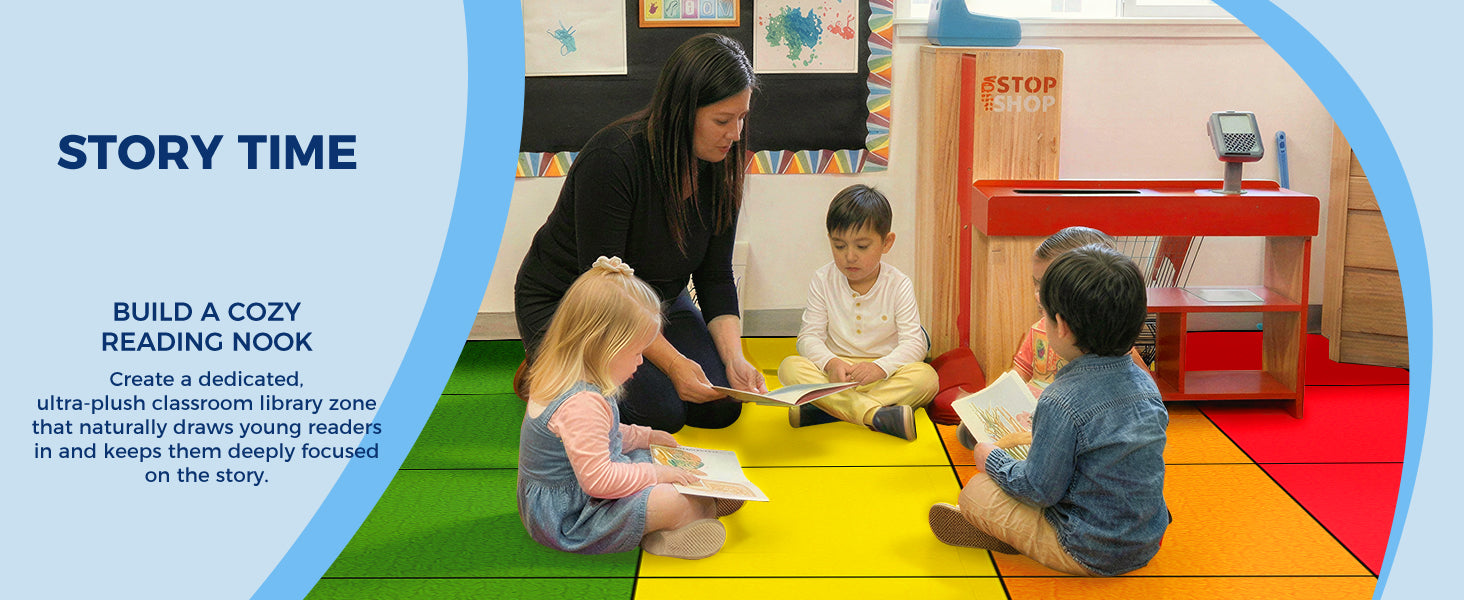 Rainbow Classroom Rug classroom rug scene image 11