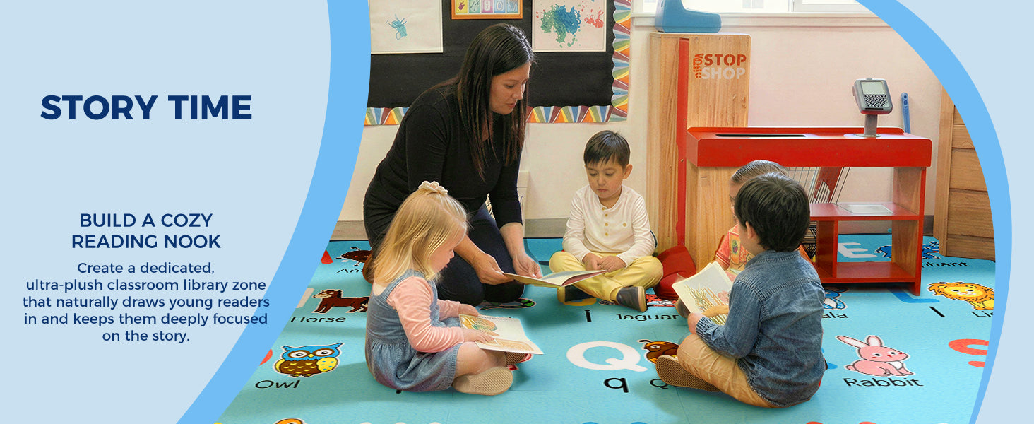 A to Z Animal Classroom Rug classroom rug scene image 10