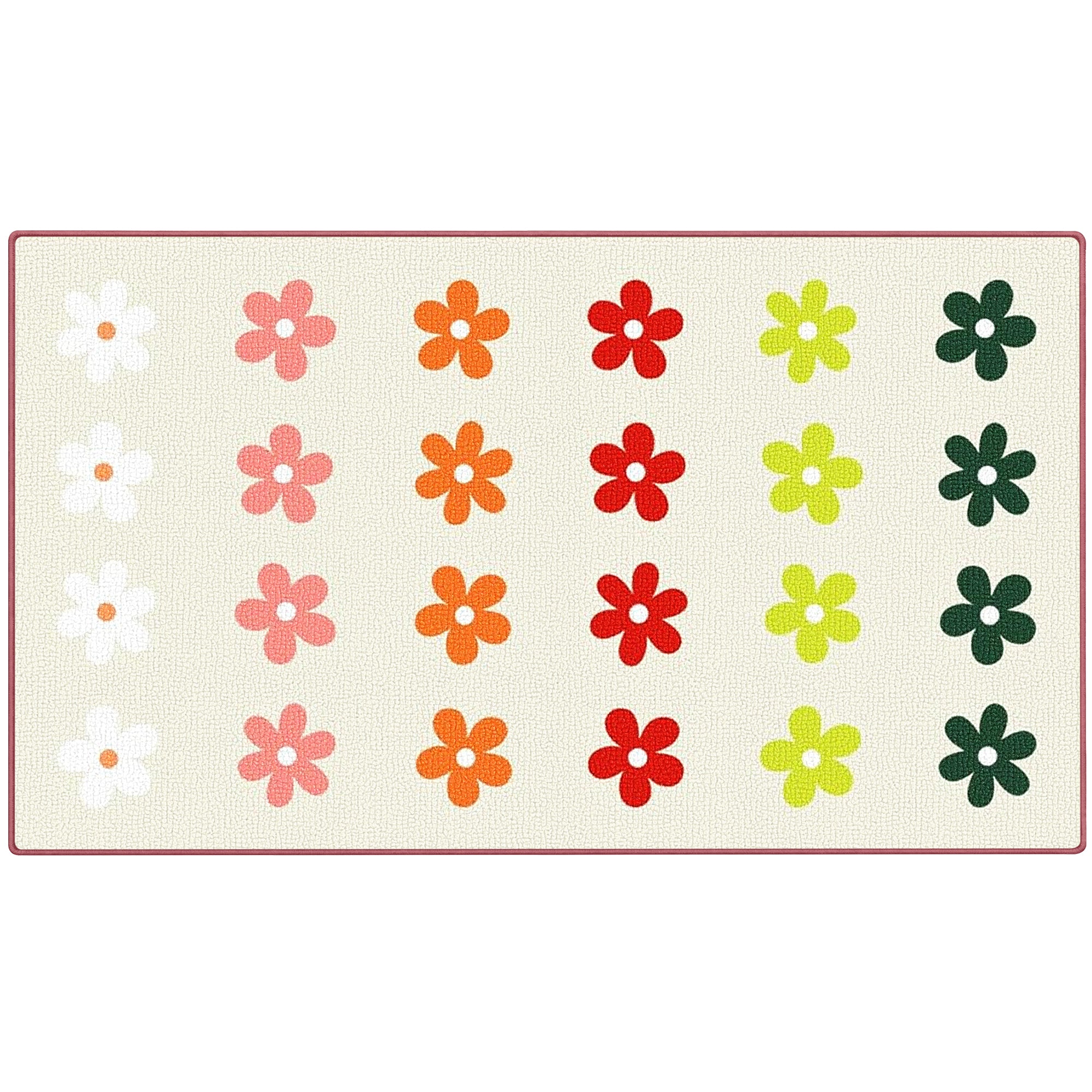Cream Daisy Classroom Rug