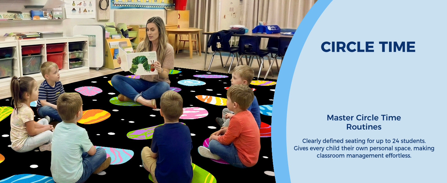Colorful Pebble Classroom Rug classroom rug scene image 8