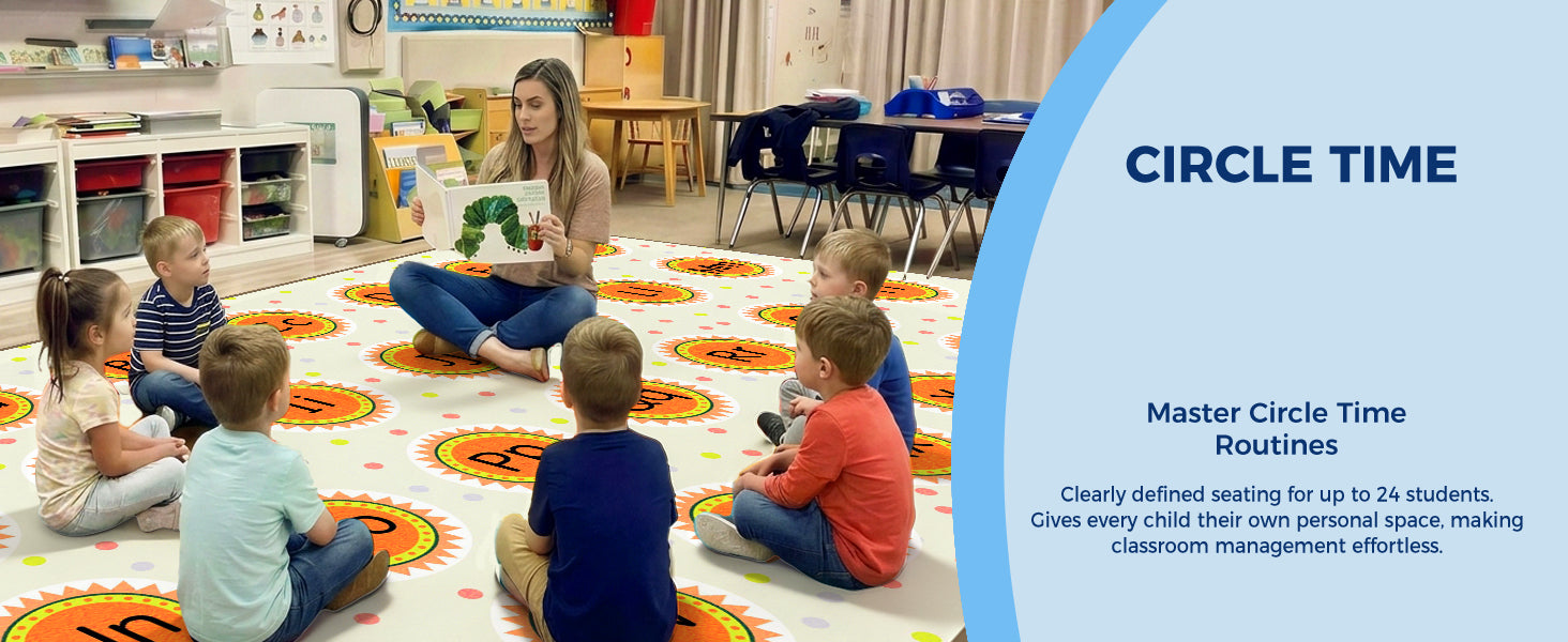 Sunshine Alphabet Classroom Rug classroom rug scene image 11