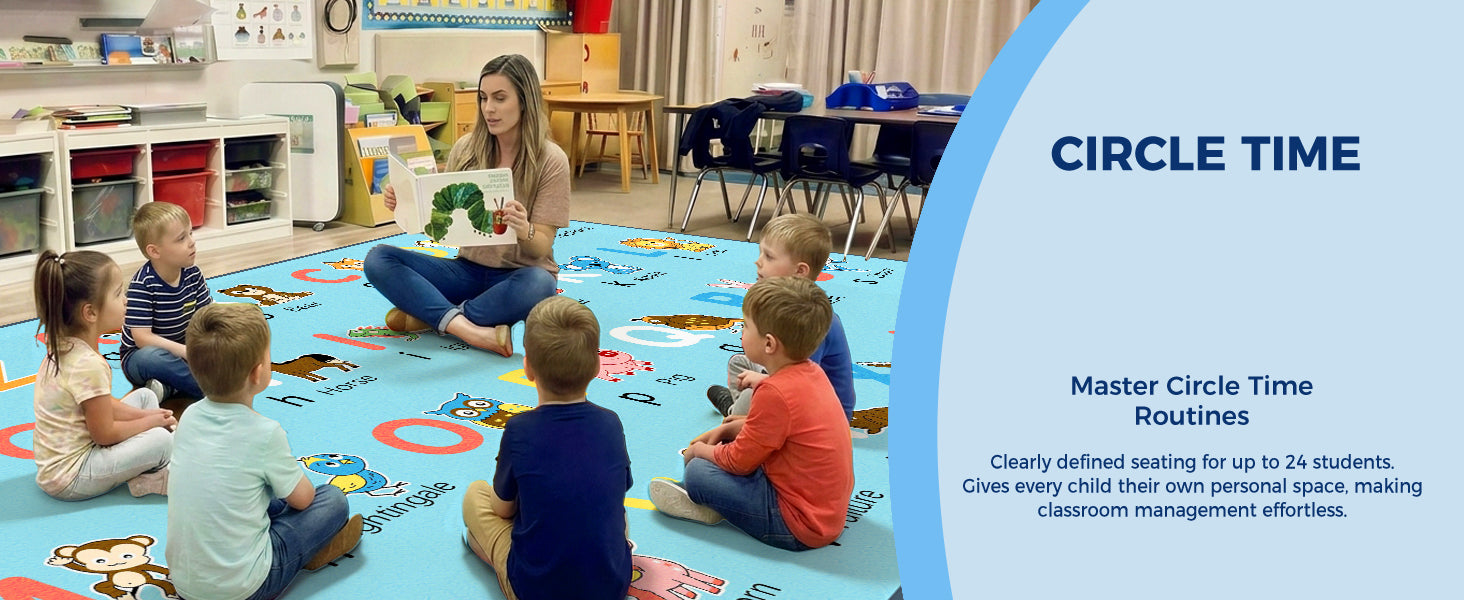 A to Z Animal Classroom Rug classroom rug scene image 11