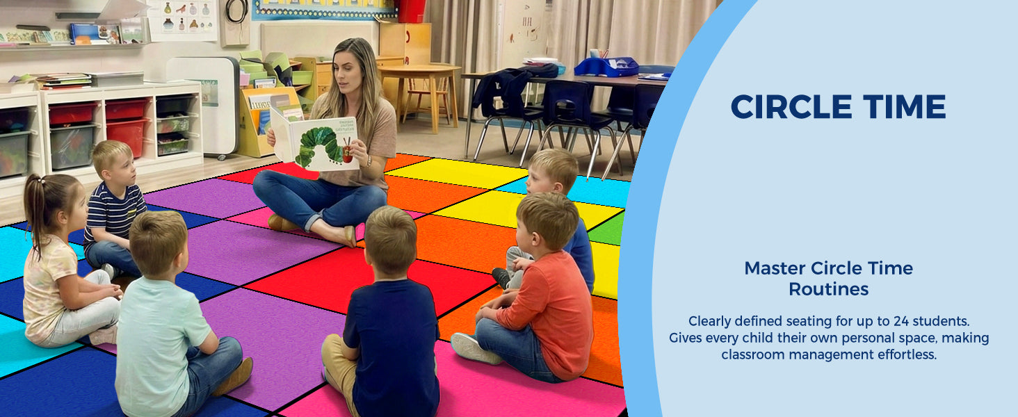 Color Block Classroom Rug classroom rug scene image 11