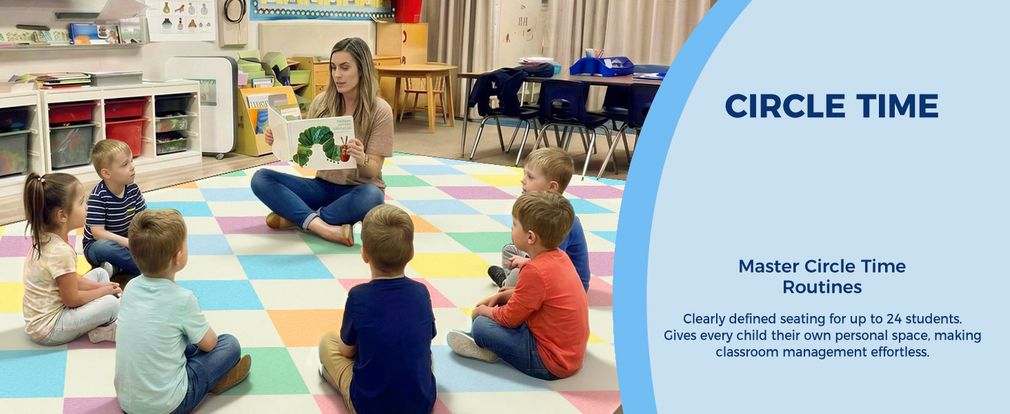 Pastel Diamond Classroom Rug classroom rug scene image 8