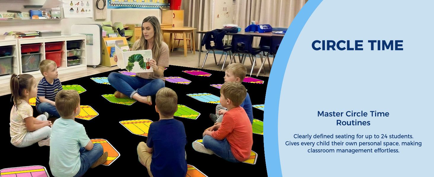 Colorful Pencil Classroom Rug classroom rug scene image 8