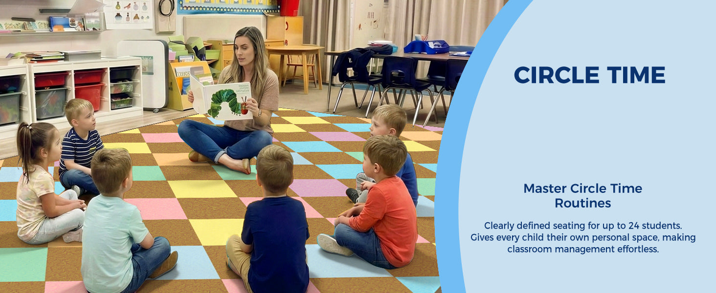 Pastel Argyle Classroom Rug classroom rug scene image 8