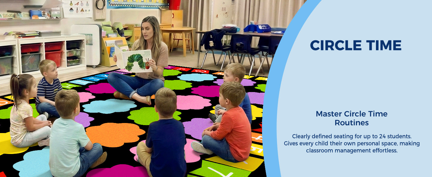 Cloud Alphabet Classroom Rug classroom rug scene image 8