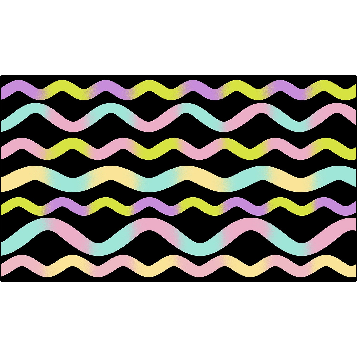 Classroom Rug Stain Resistance Black Stripes Pattern By Booooom Jackson