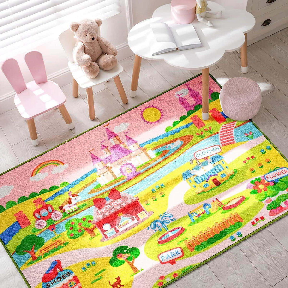 Kids Track Rugs Car Rugs for Kids – Fun Car Track and Roadway Rugs