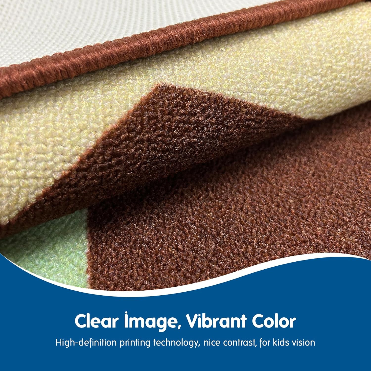 Brown Leaf Classroom Educational Rug