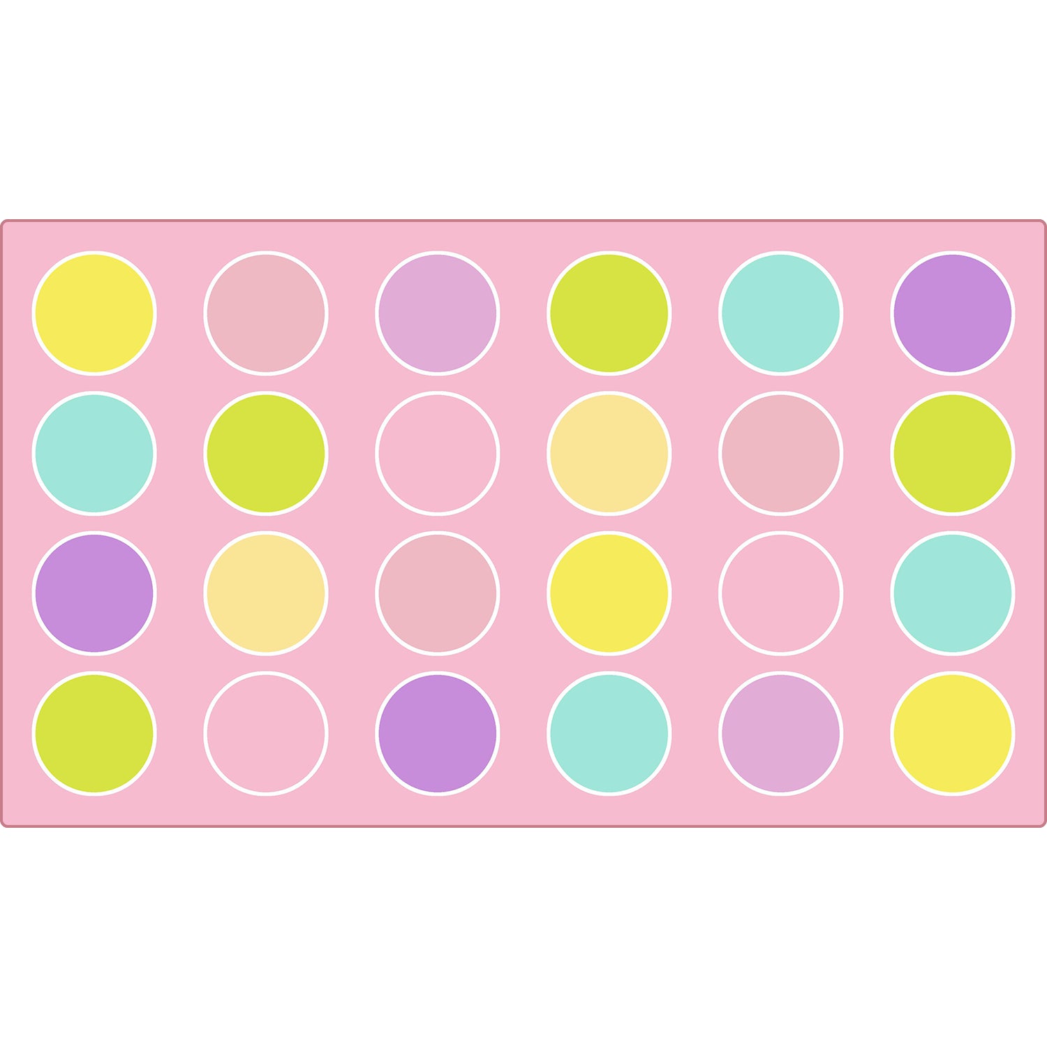 Classroom Rug Large Fade-Resistant Pink By Booooom Jackson