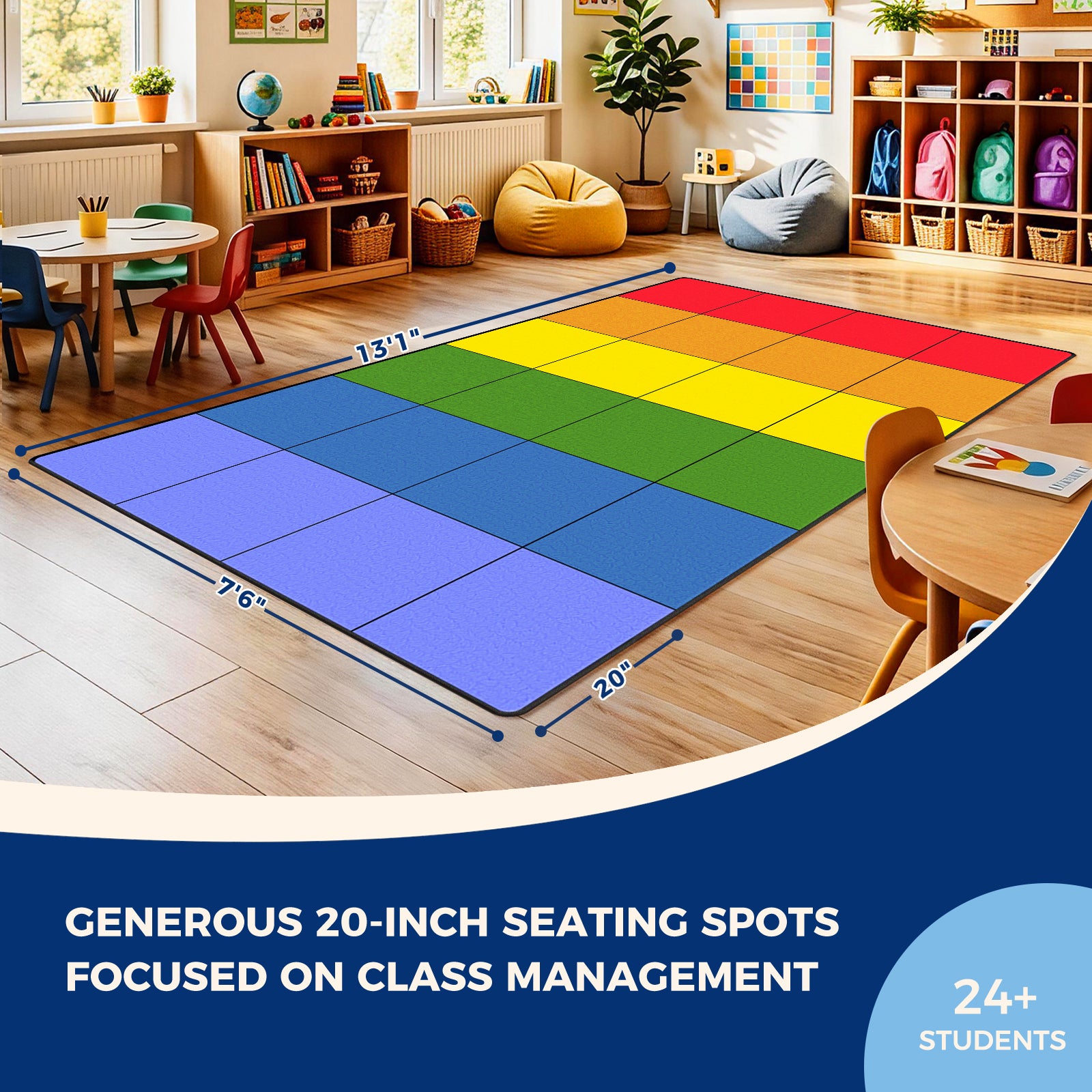 Rainbow Classroom Rug
