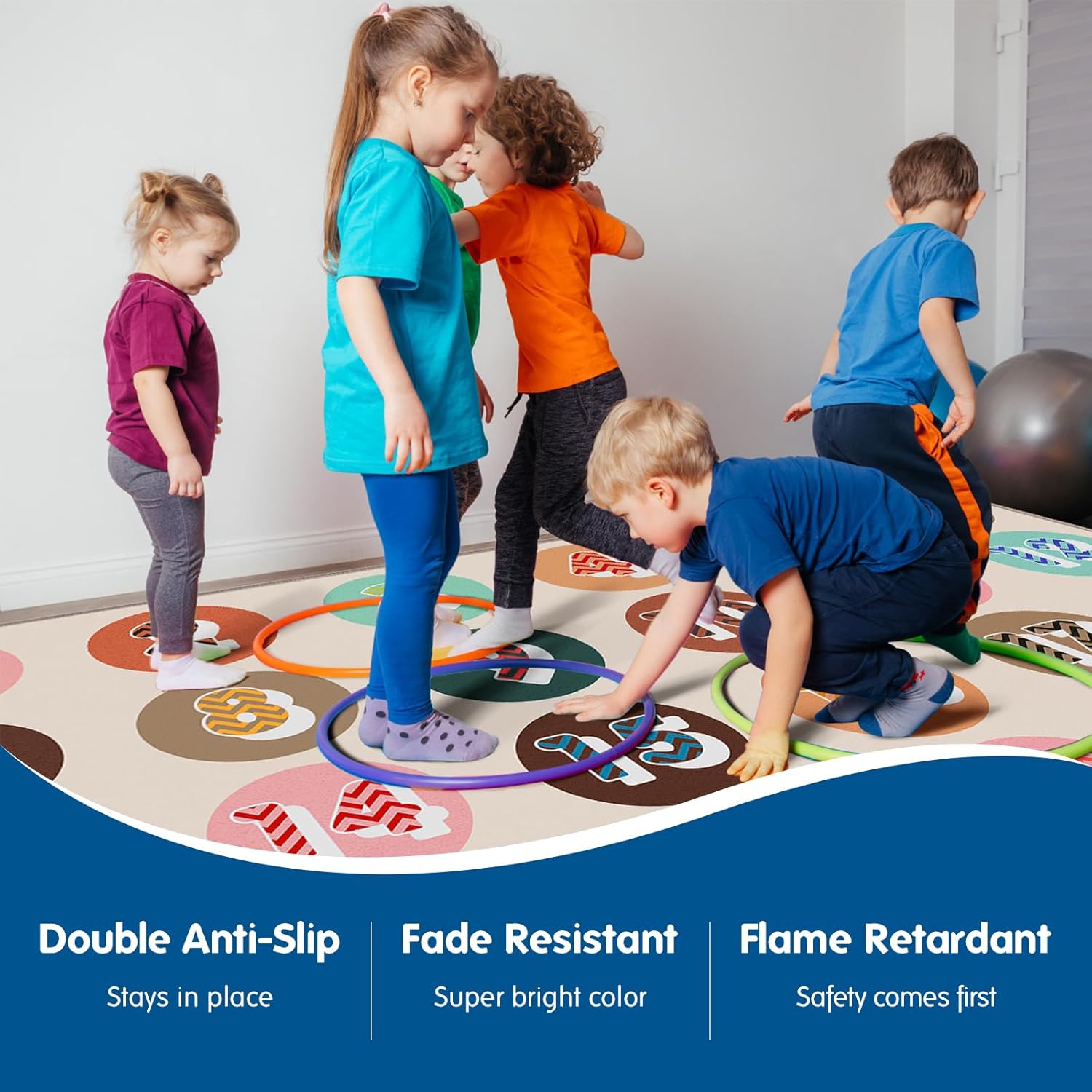 Number-Lite Sit Spots Classroom Rug
