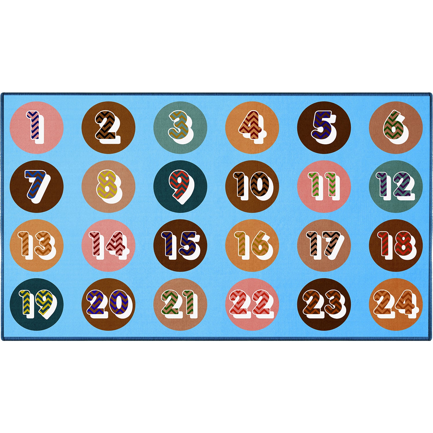 Number-Lite Sit Spots Classroom Rug