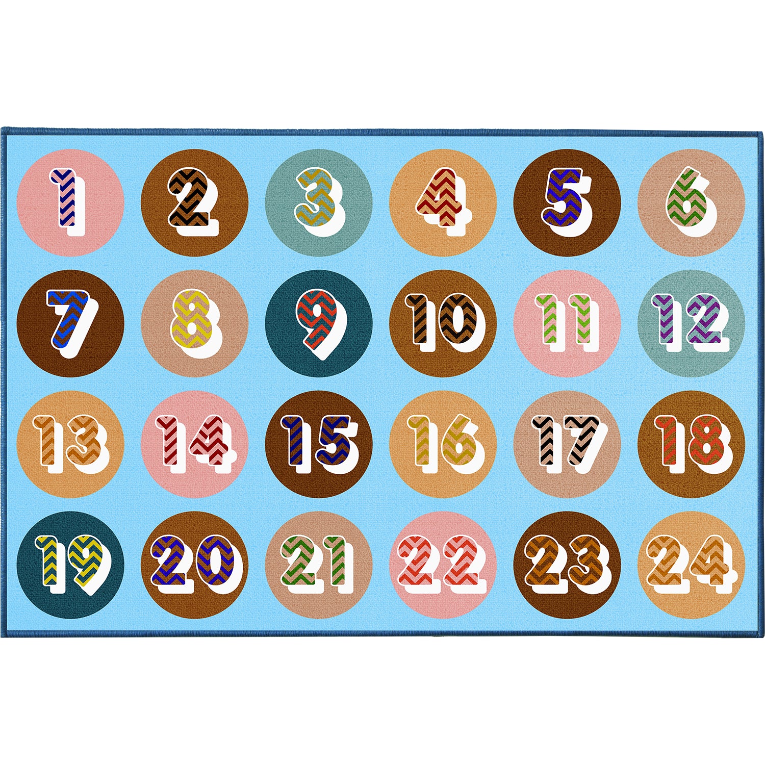 Number-Lite Sit Spots Classroom Rug