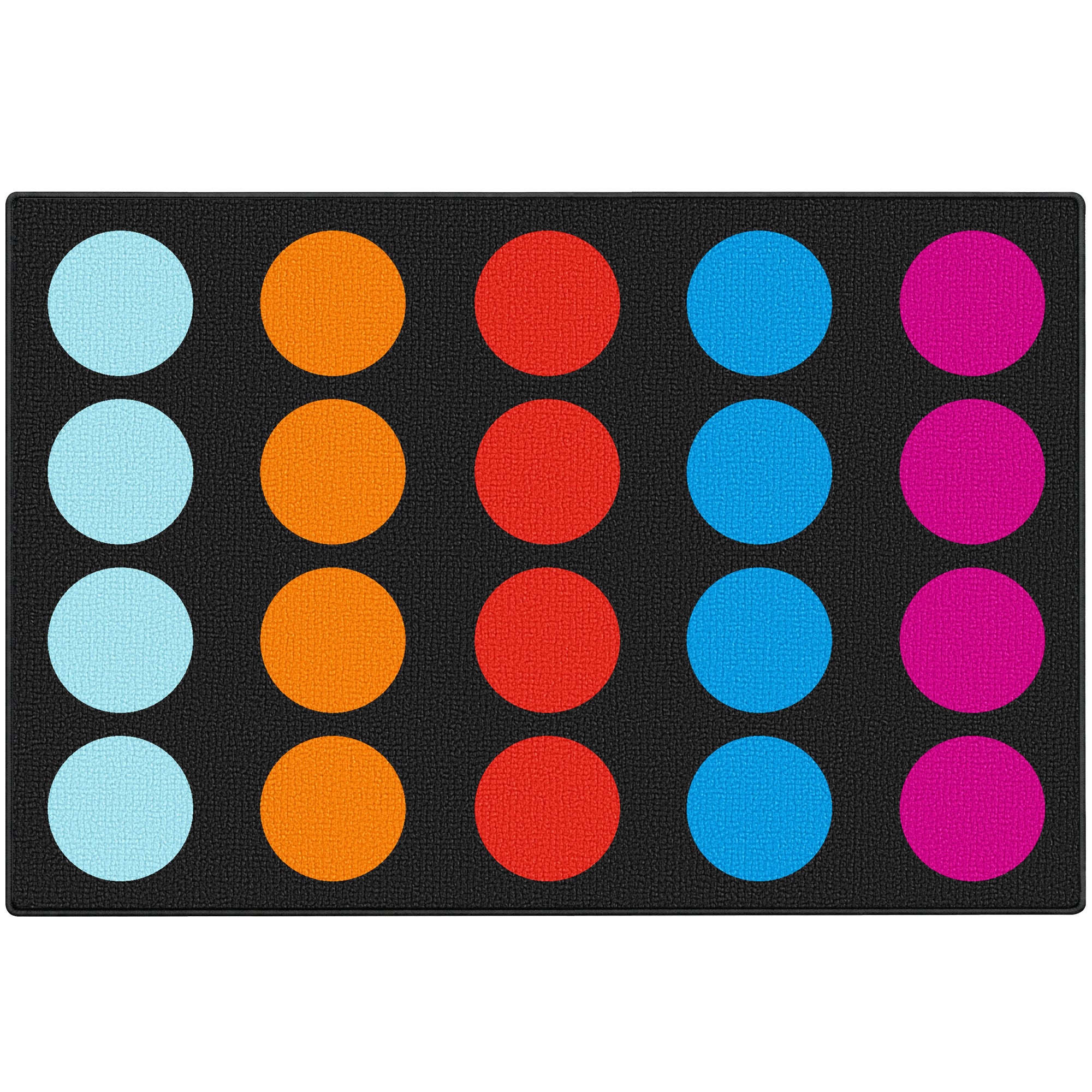 20-Spot Color Circle Classroom Rug