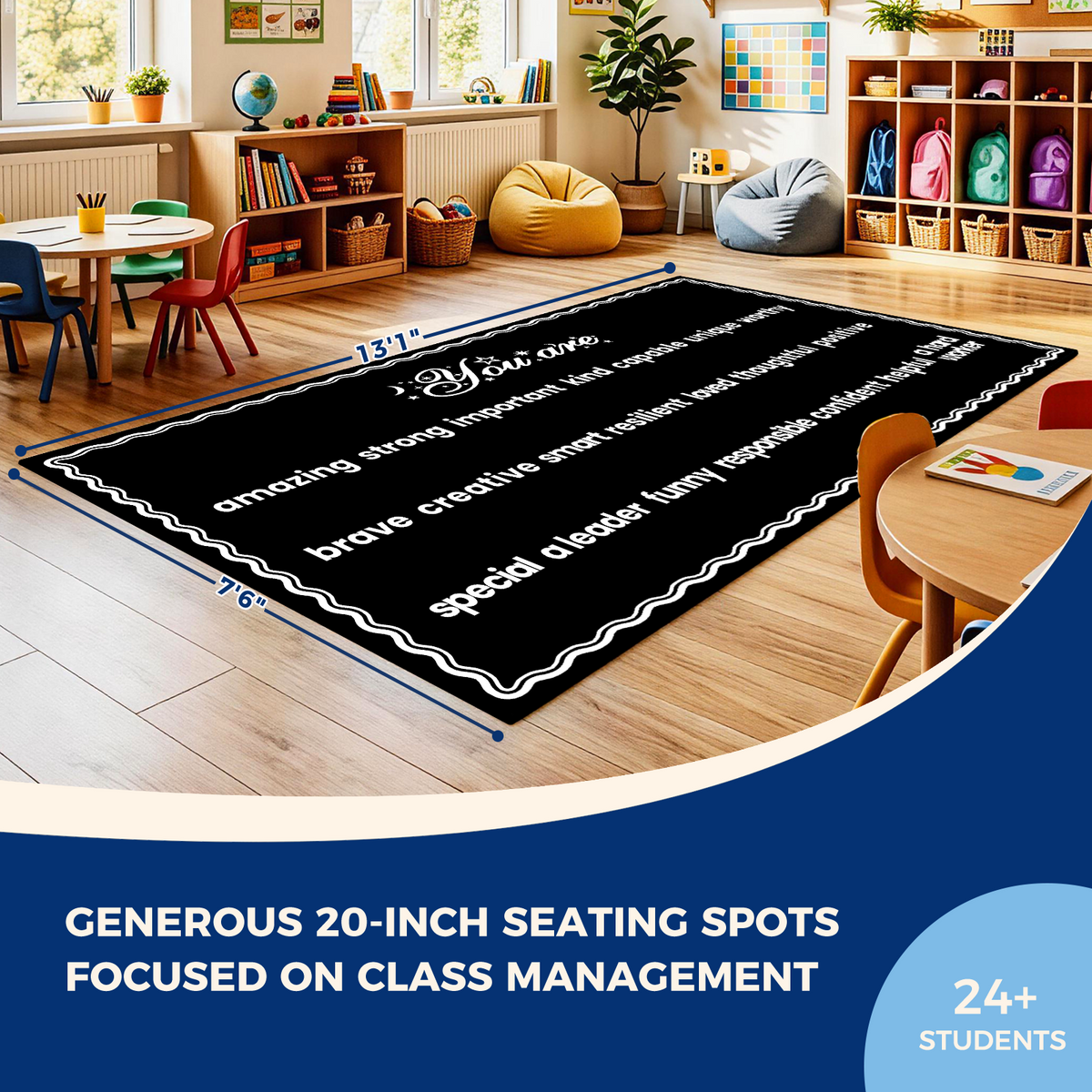 Positive Affirmation Classroom Rug