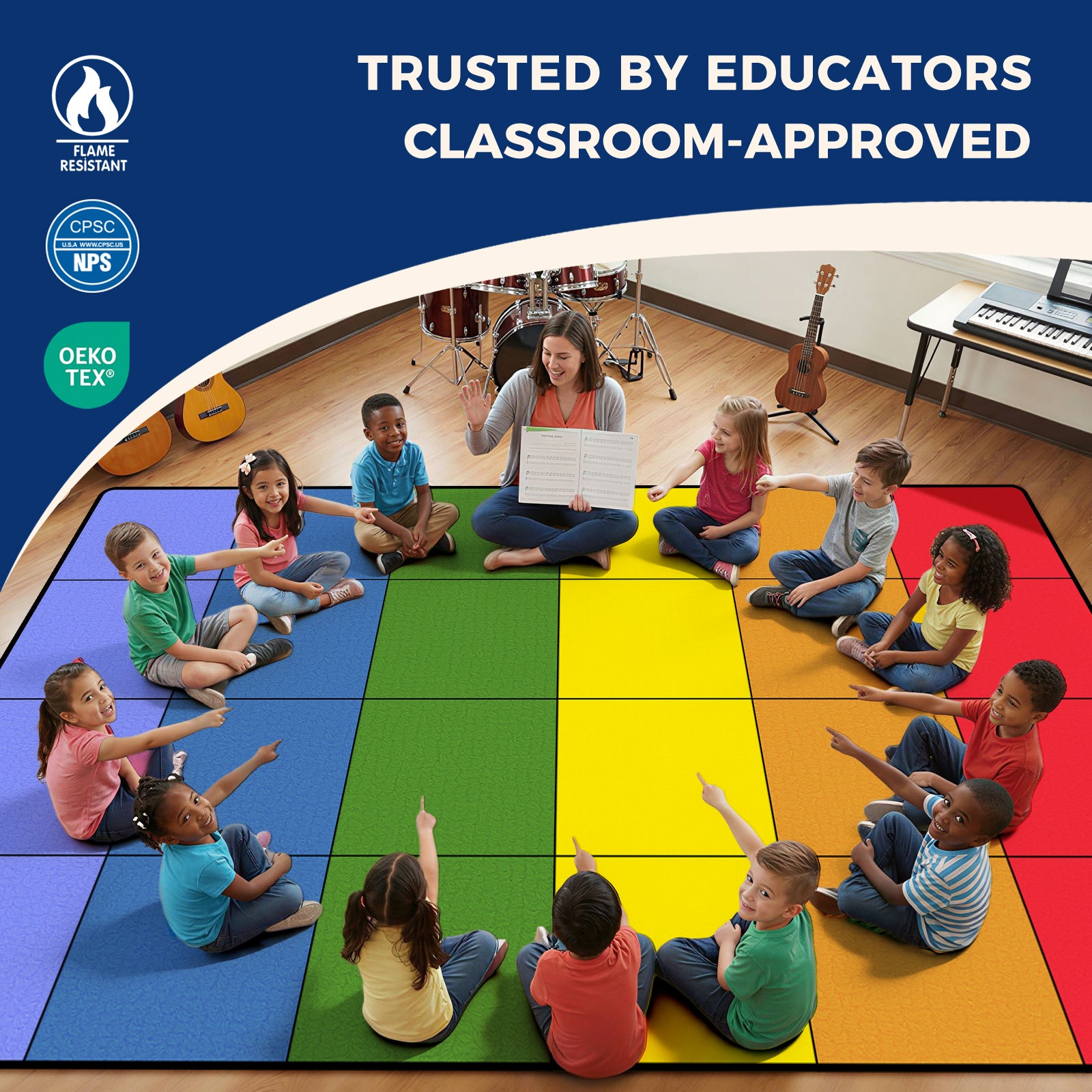 Rainbow Classroom Rug