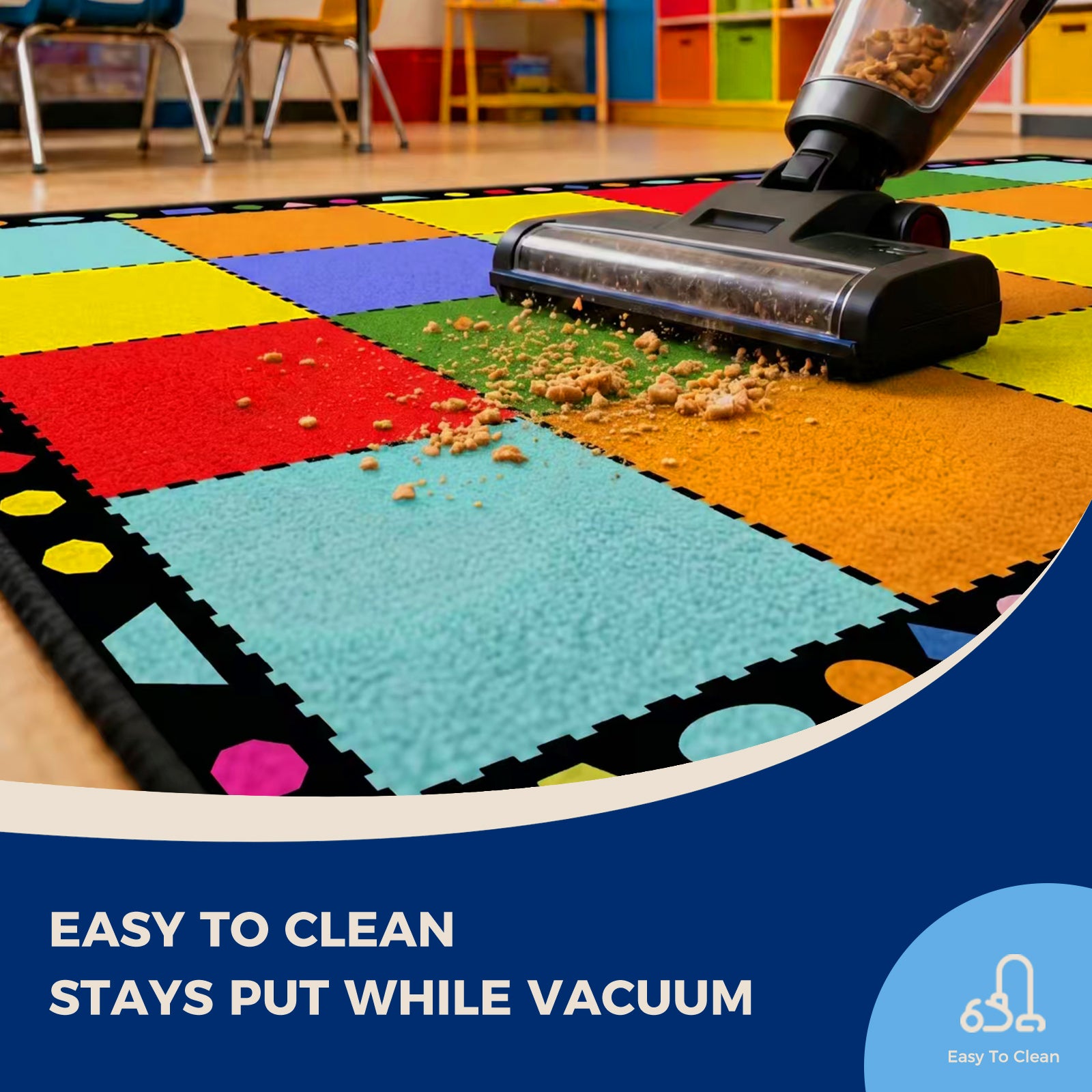 20-Seat Color Block Classroom Rug