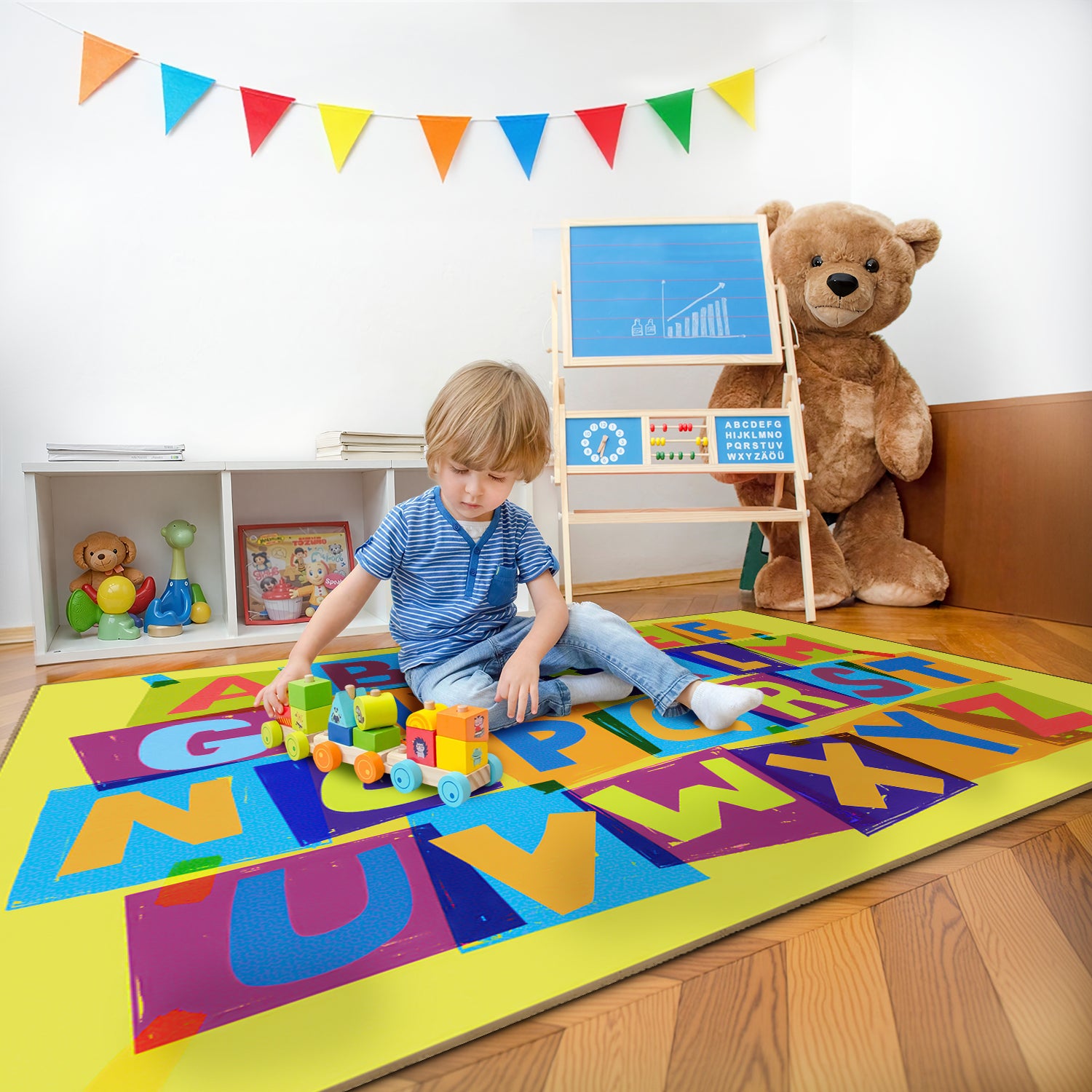 Alphabet Educational Classroom Rug-Funny ABC By Booooom Jackson