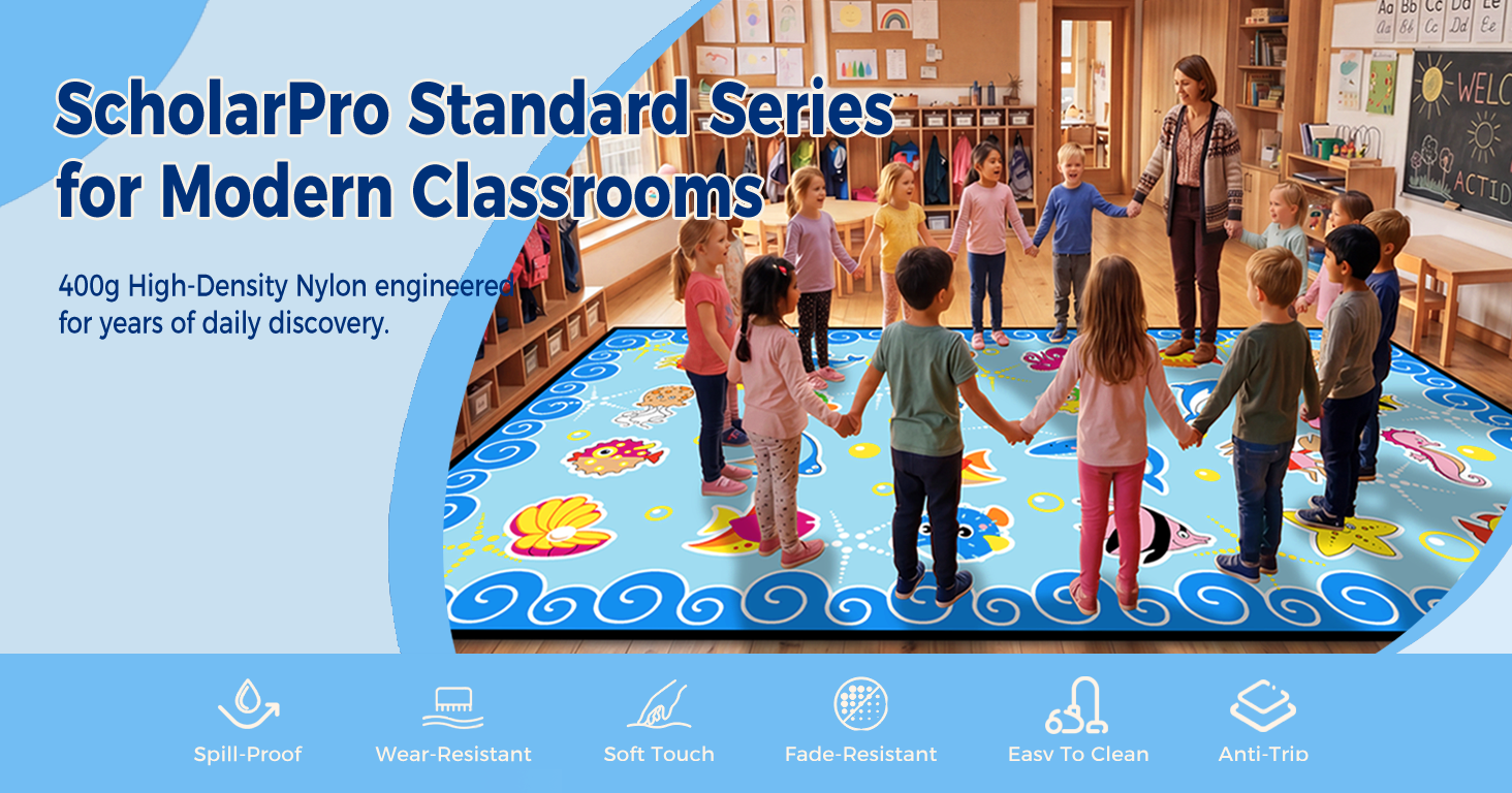 Ocean Animals Classroom Rug classroom rug scene image 1