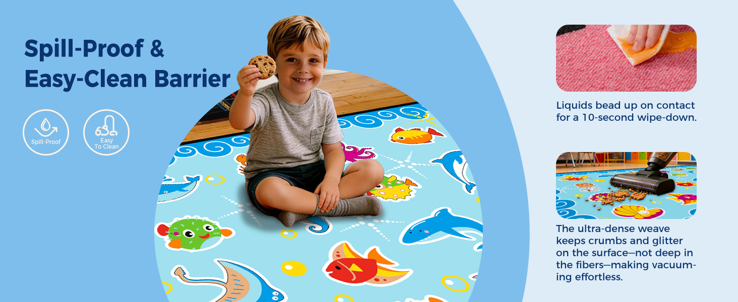 Ocean Animals Classroom Rug classroom rug scene image 3