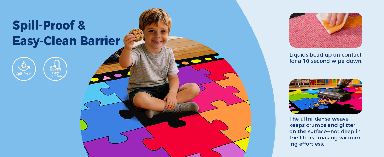 Puzzle Paradise Color Block Classroom Rug classroom rug scene image 3