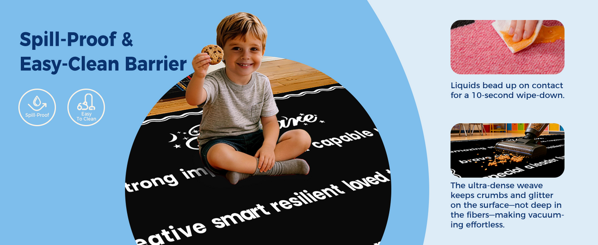 Positive Affirmation Classroom Rug classroom rug scene image 3