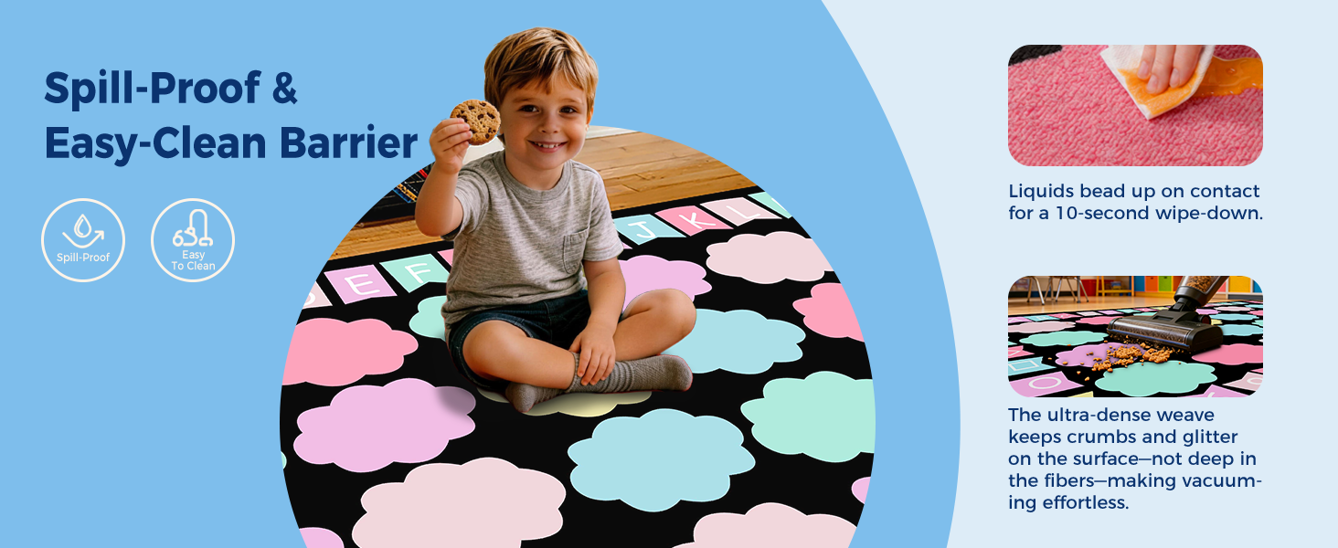 Pastel Cloud Classroom Rug classroom rug scene image 3