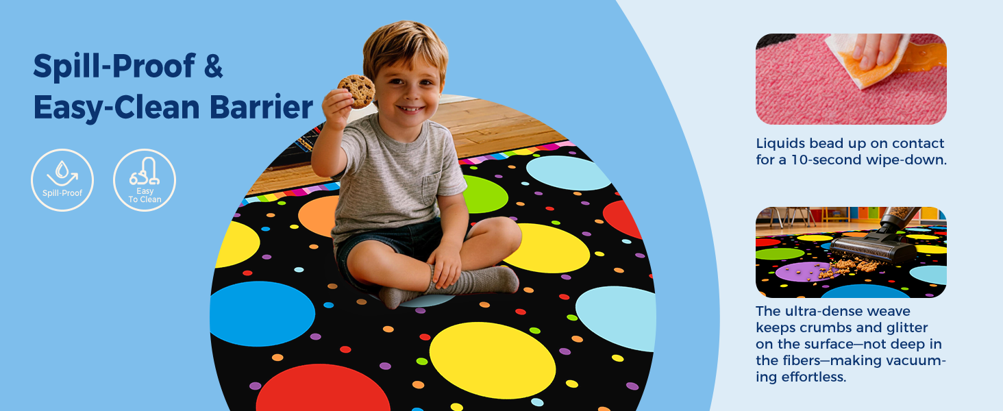 Colorful Gradient Circle Classroom Seating Rug classroom rug scene image 3