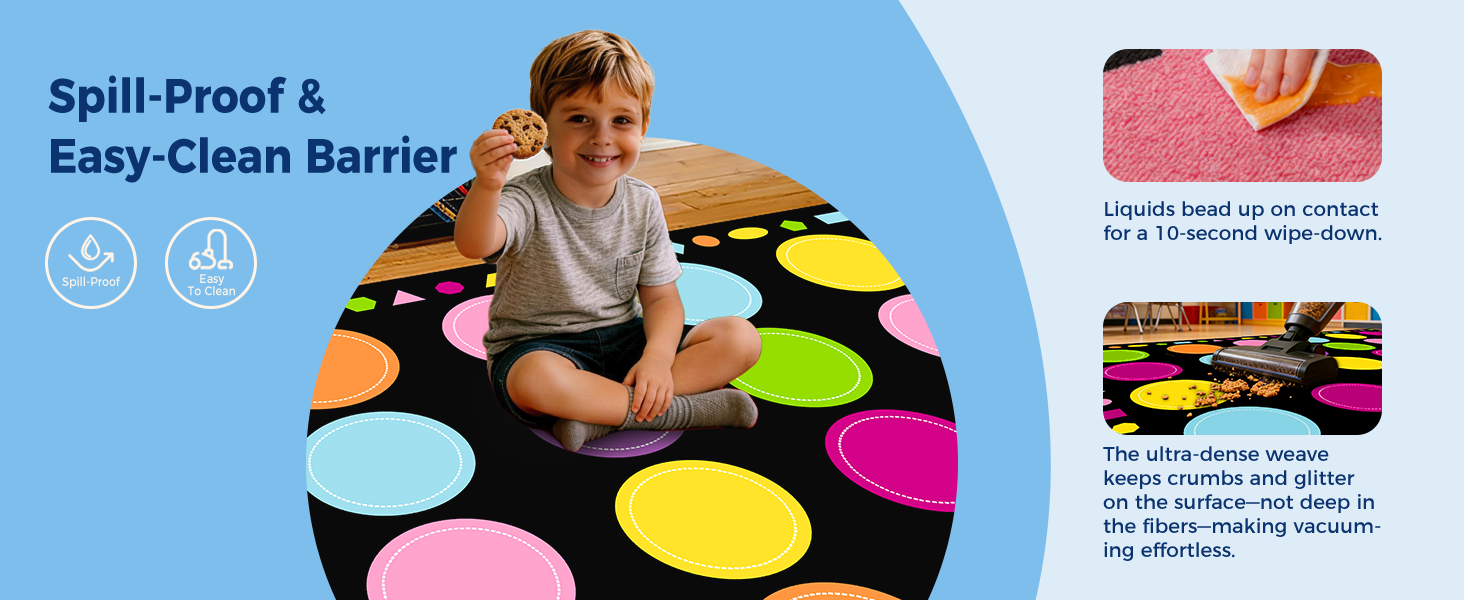 Pastel Macaron Classroom Rug classroom rug scene image 3