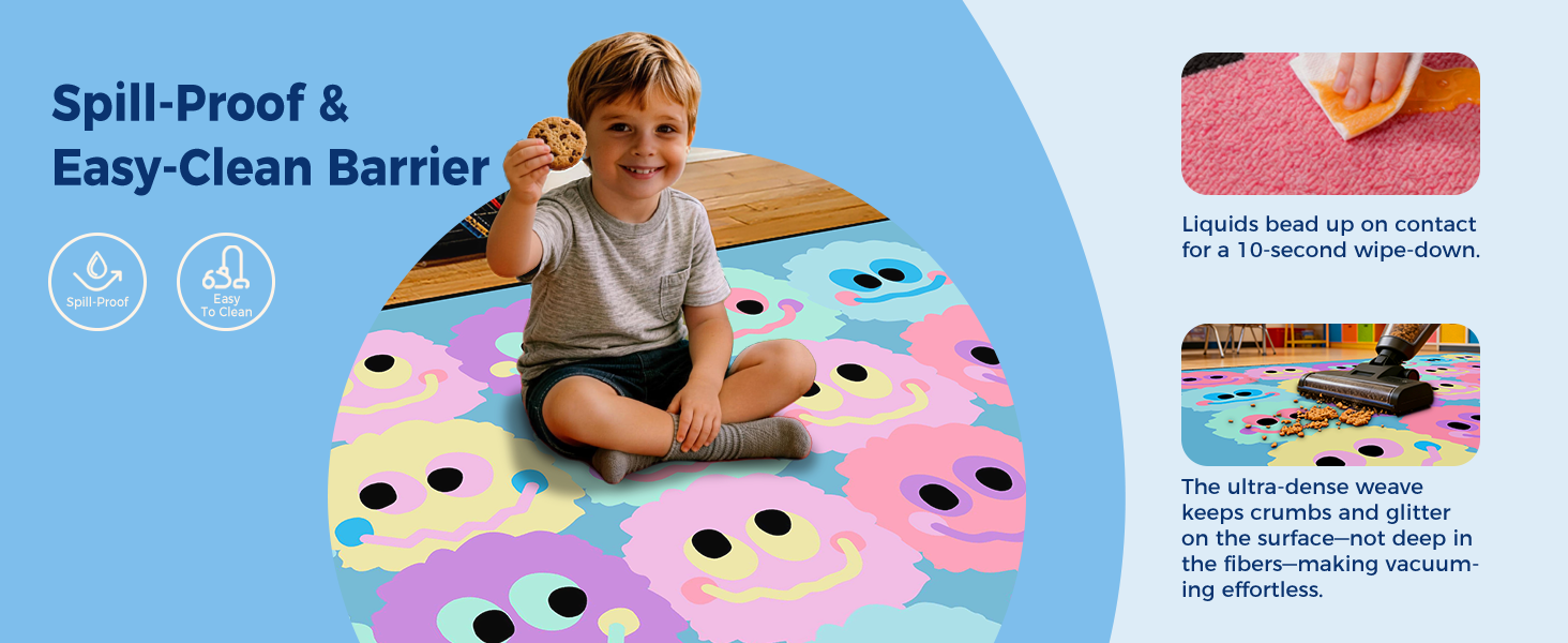 Pastel Plush Smileys Classroom Rug classroom rug scene image 3